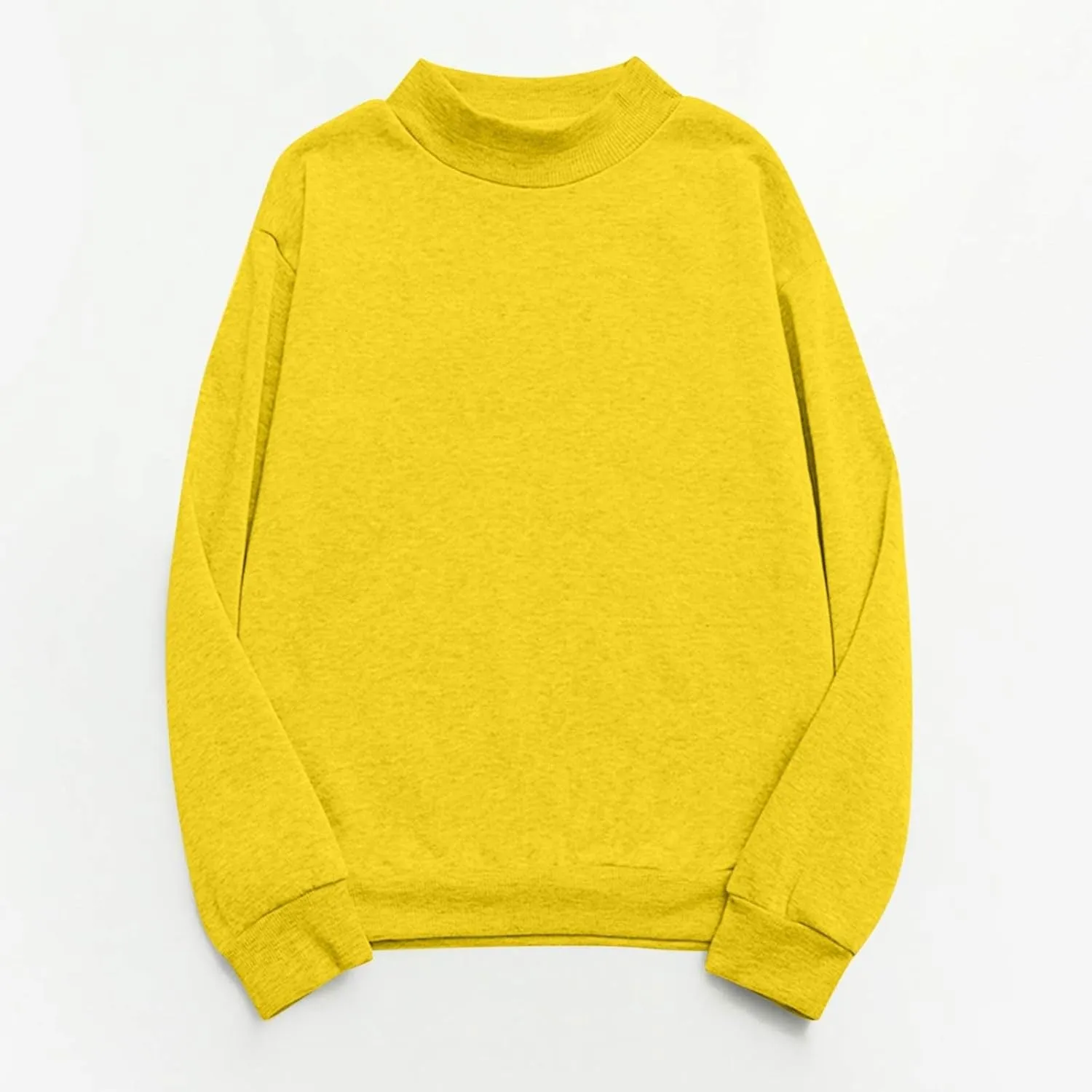 Women's Oversized Round Neck Sweatshirts Long Sleeve Turtleneck Velvet Sweatshirt,2024 Fall&Winter Trendy Women Top