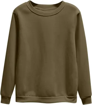 Women's Oversized Round Neck Sweatshirts Long Sleeve Turtleneck Velvet Sweatshirt,2024 Fall&Winter Trendy Women Top