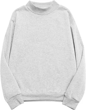 Women's Oversized Round Neck Sweatshirts Long Sleeve Turtleneck Velvet Sweatshirt,2024 Fall&Winter Trendy Women Top