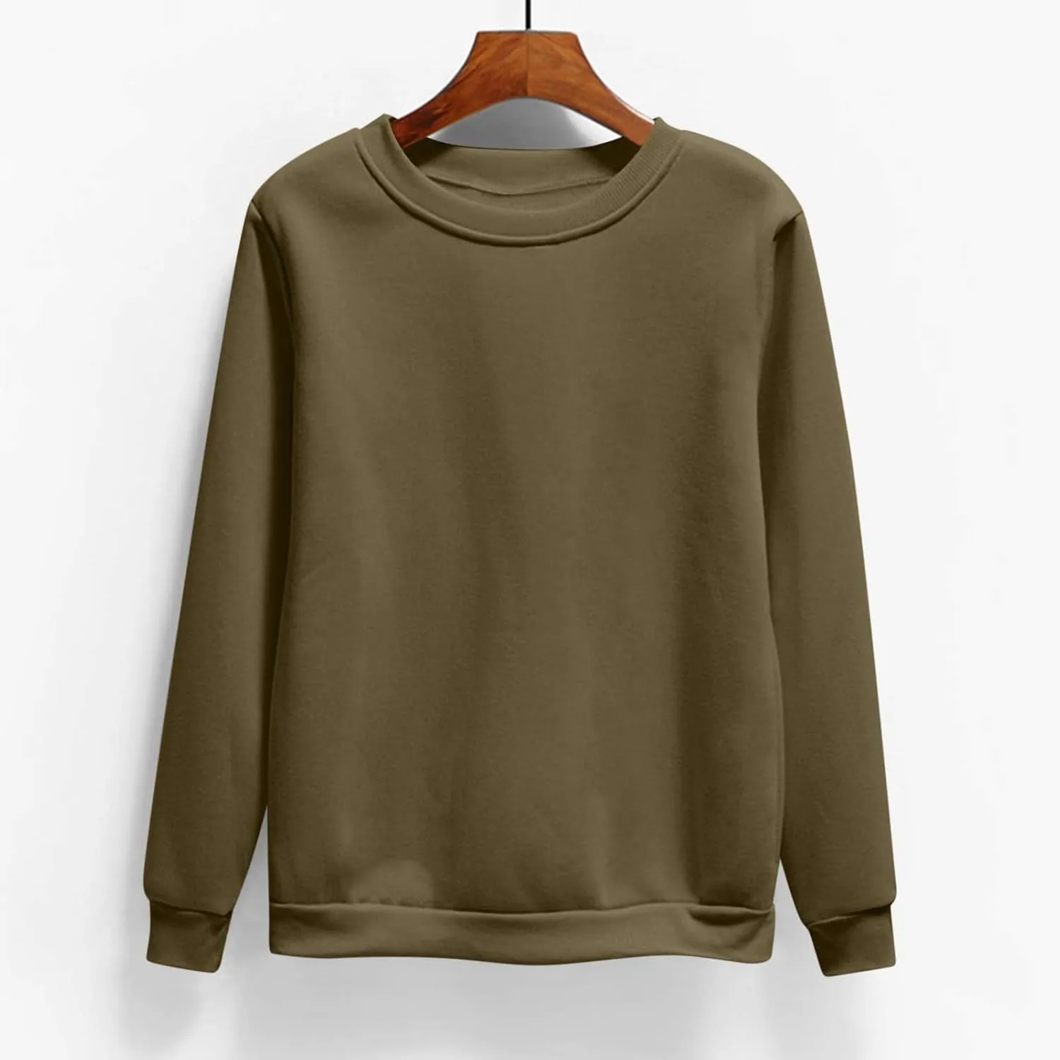 Women's Oversized Round Neck Sweatshirts Long Sleeve Turtleneck Velvet Sweatshirt,2024 Fall&Winter Trendy Women Top