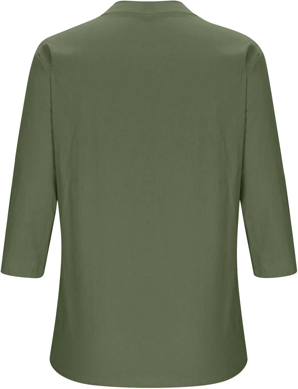 Women's V-Neck Long Sleeve Loose Button Cotton And Linen T-shirt Blouse,2024 Fall&Winter Womens Trendy Tops