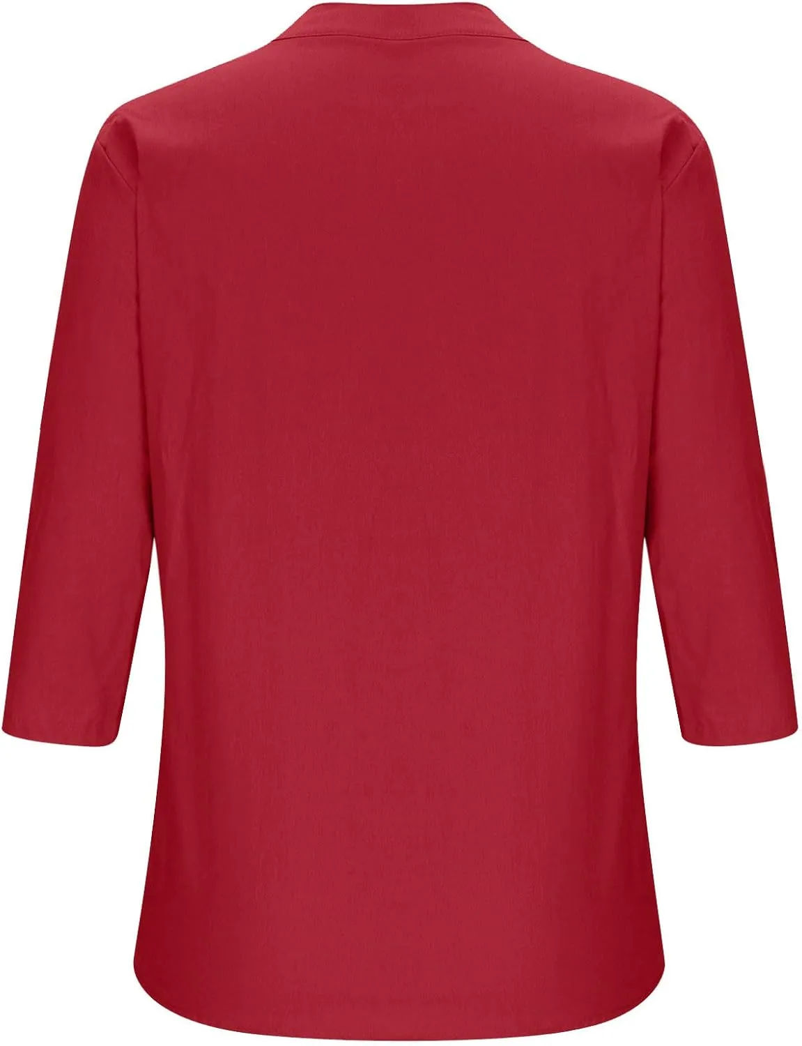Women's V-Neck Long Sleeve Loose Button Cotton And Linen T-shirt Blouse,2024 Fall&Winter Womens Trendy Tops