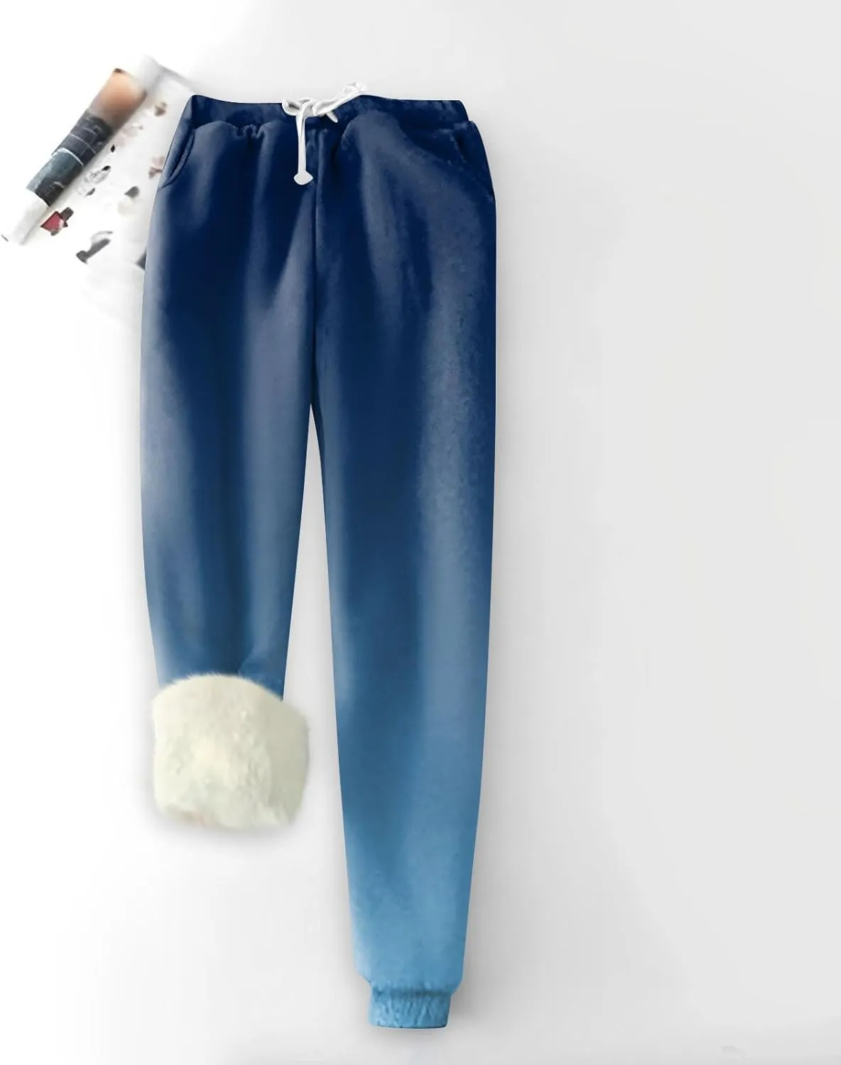 Womens Winter Warm Fleece Pants Sherpa Lined Sweatpants Jogger Outdoor Athletic Active Lounge Pants