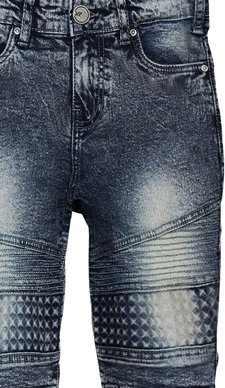 X RAY Boys Stretch Denim Shorts (Size 4-20), Big Boys & Little Kids Moto Biker Fashion Rips Distressed Shorts,