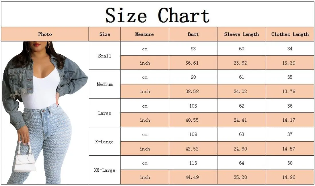 ZERMOM Women's Cropped Denim Jacket Button Down Long Sleeve Fitted Crop Top Jean Coat