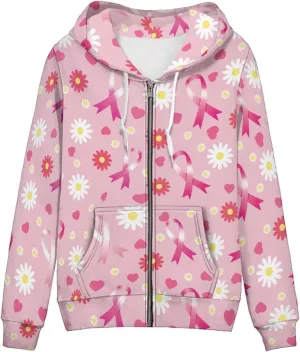 Zip up Trendy Hoodies for Women Novelty Graphic Long Sleeve Hooded with Pocket Sweatshirt Jacket Pullover XS-5XL
